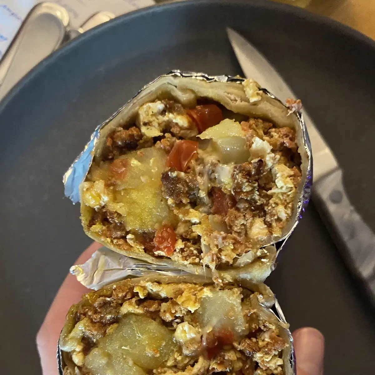 Breakfast Burrito Chorizo & Eggs