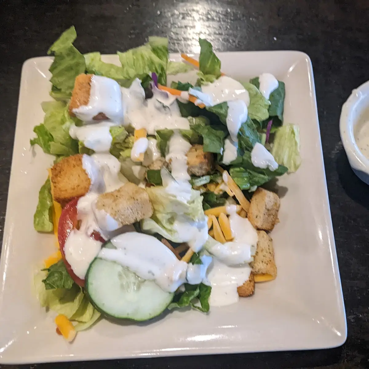 Side Salad with Ranch Dressing