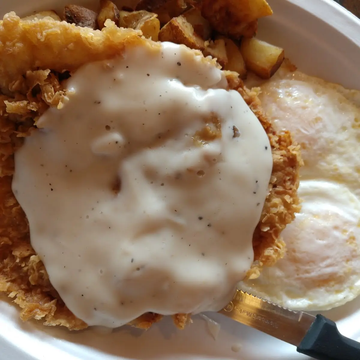 Chicken Fried Steak and Eggs
