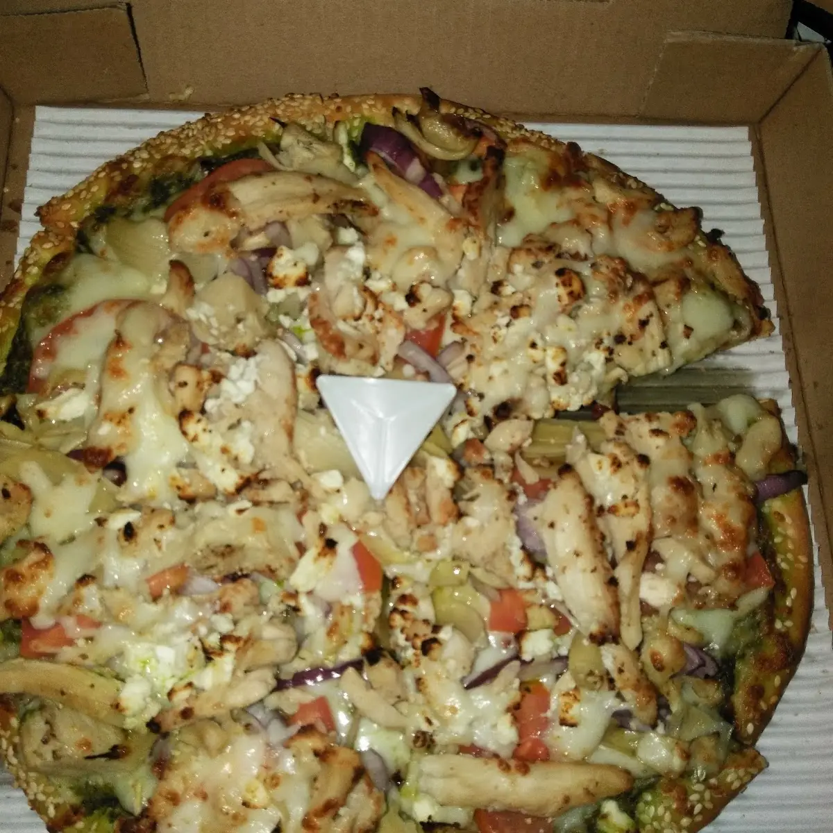 Personal Size Pesto Chicken Pizza