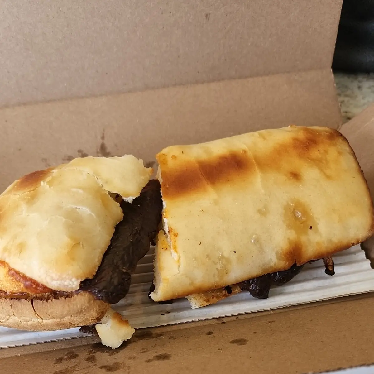 Philly Cheesesteak Sub Terrible and Burnt