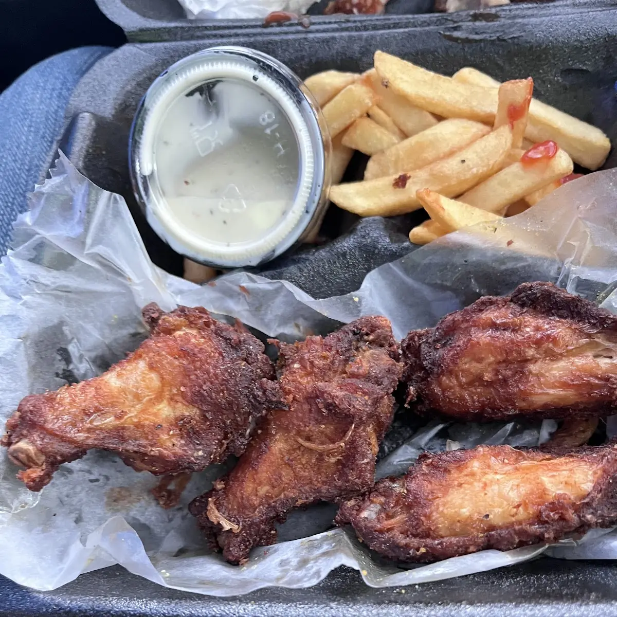 Lemon Pepper Wings and Fries