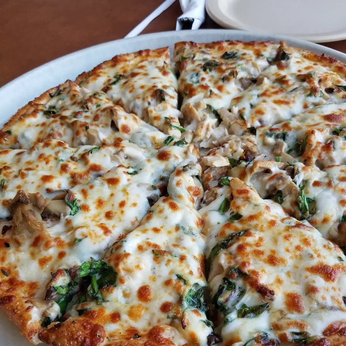 White Chicken Alfredo Pizza