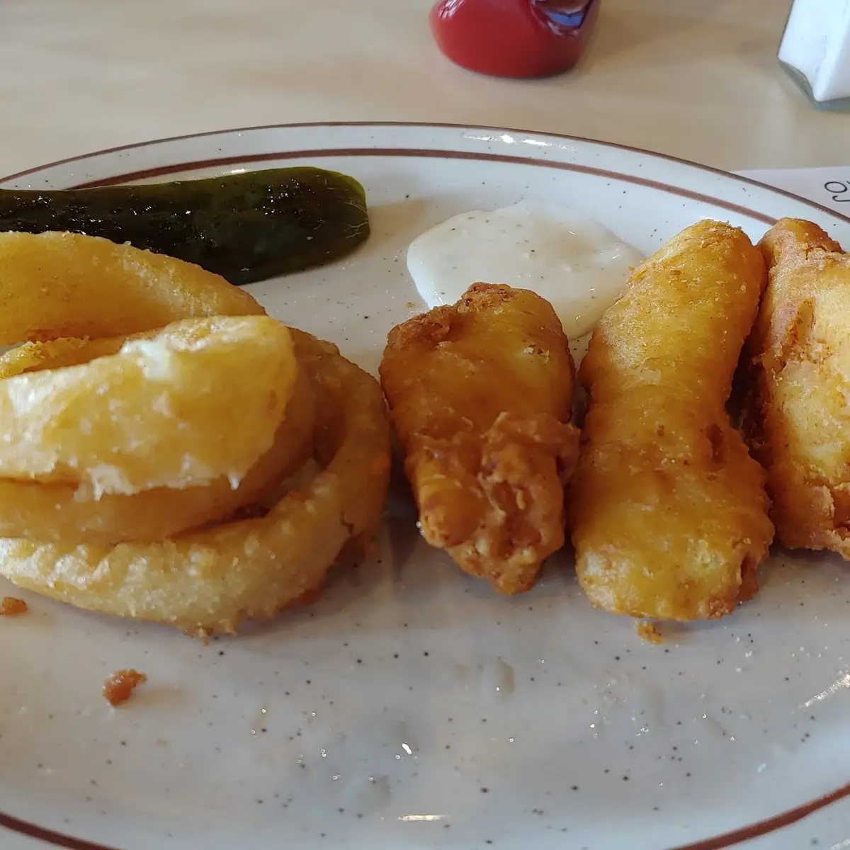 Chicken Strips and Onion Rings