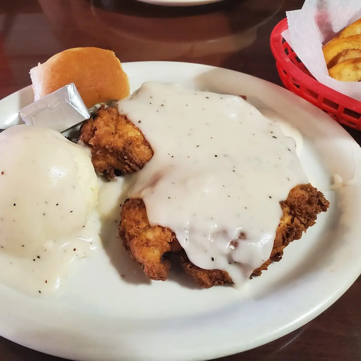 Chicken Fried Chicken with Mashed Potatoes