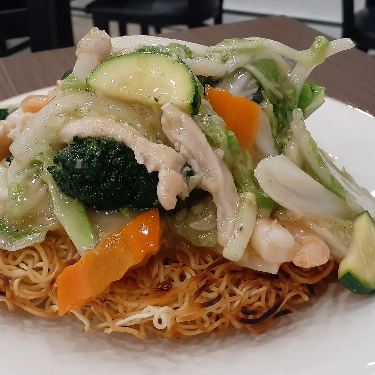Crevettes Et Légumes À la Cantonaise, Restaurant Wingo (Napierville)