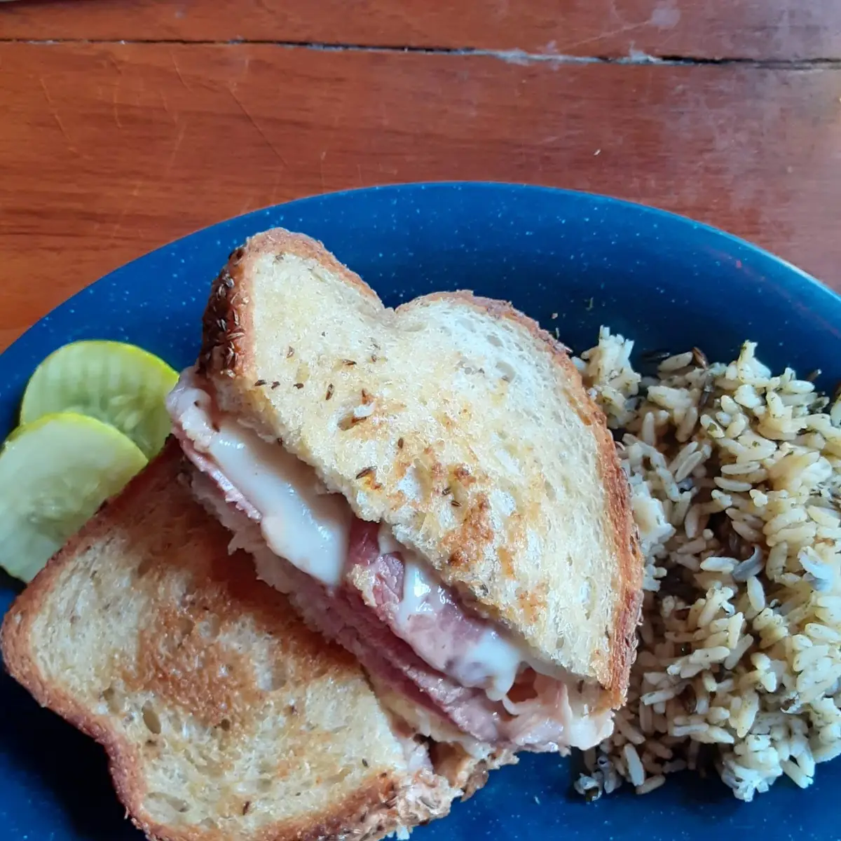 Reuben Sandwich with Wild Rice