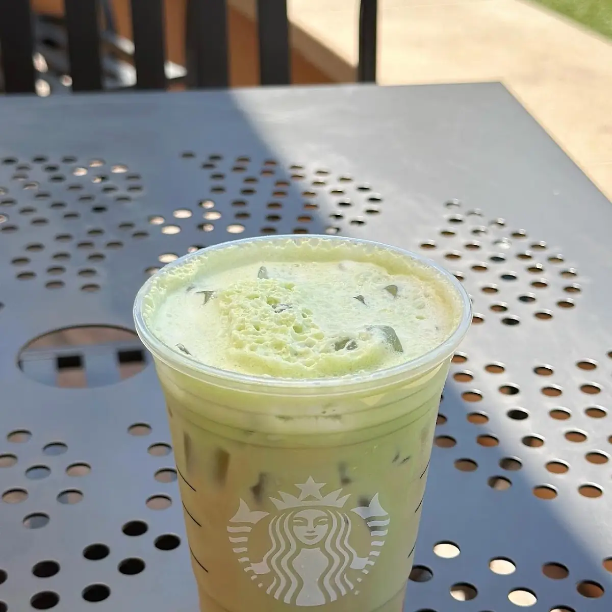 Iced Caffe Latte with Matcha Cream Cold Foam