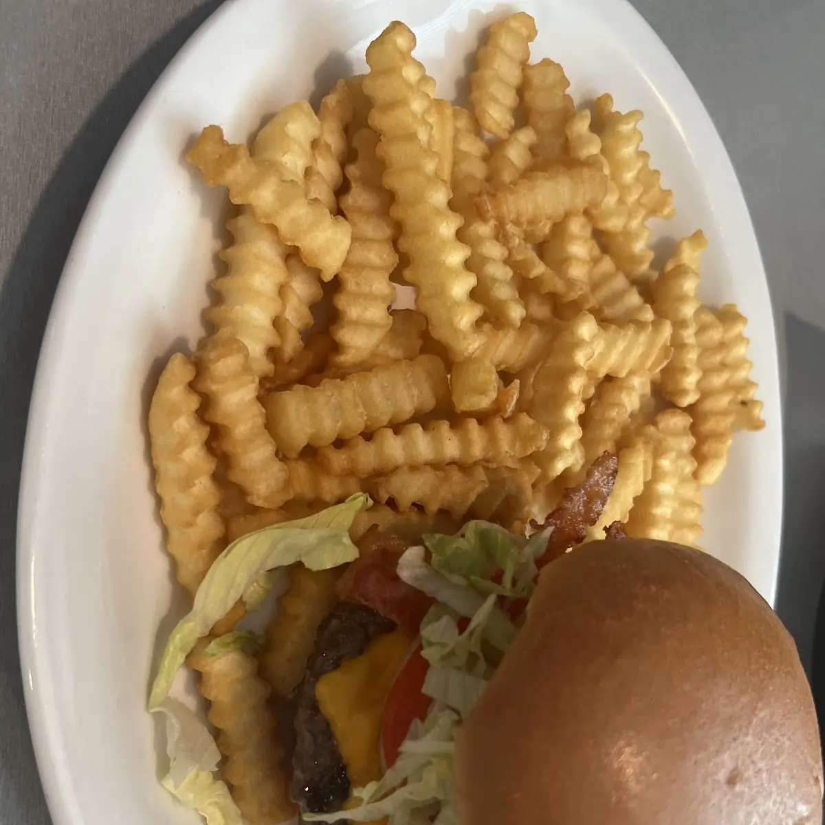 Bacon Cheeseburger and Fries