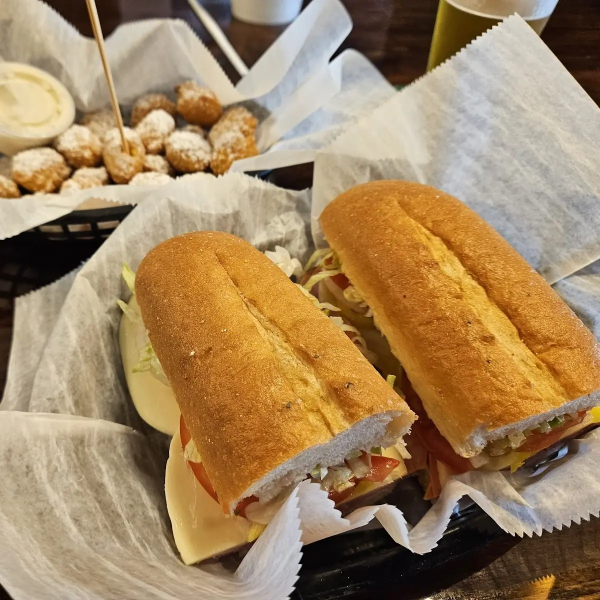 Italian Sub and Fried Corn Nuggets