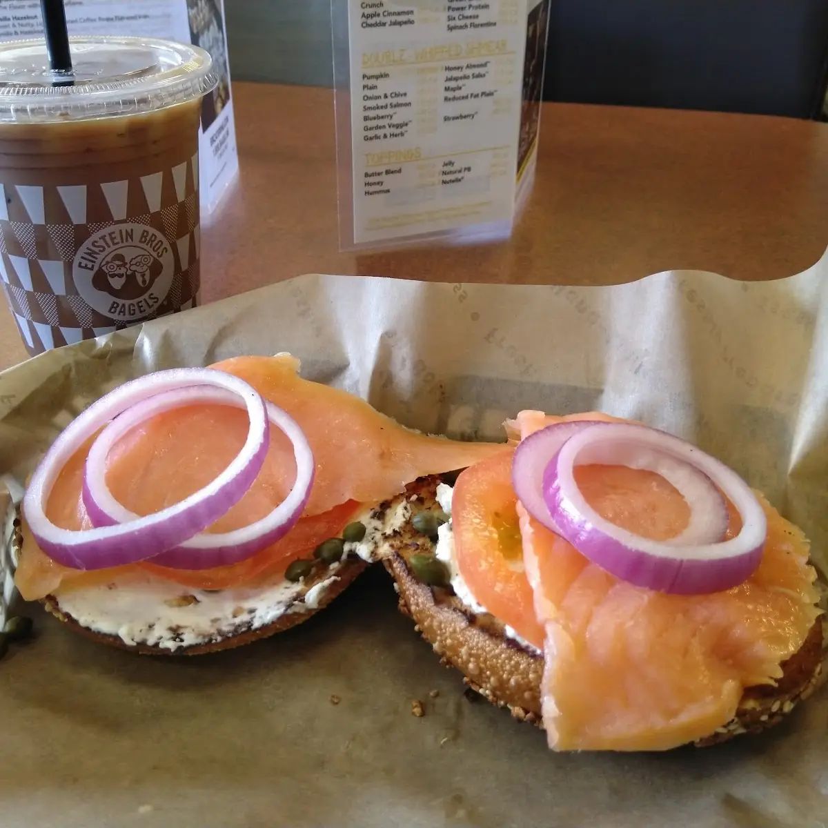 Nova Lox on a Onion Bagel