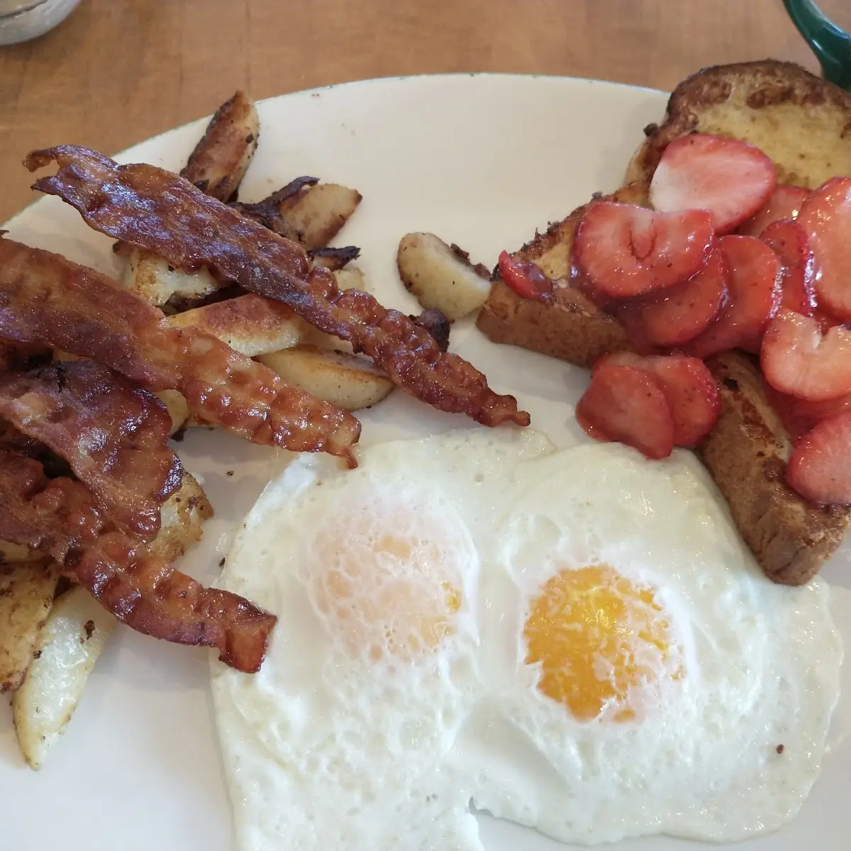 Eggs 2 Blueberry Pancakes and Bacon