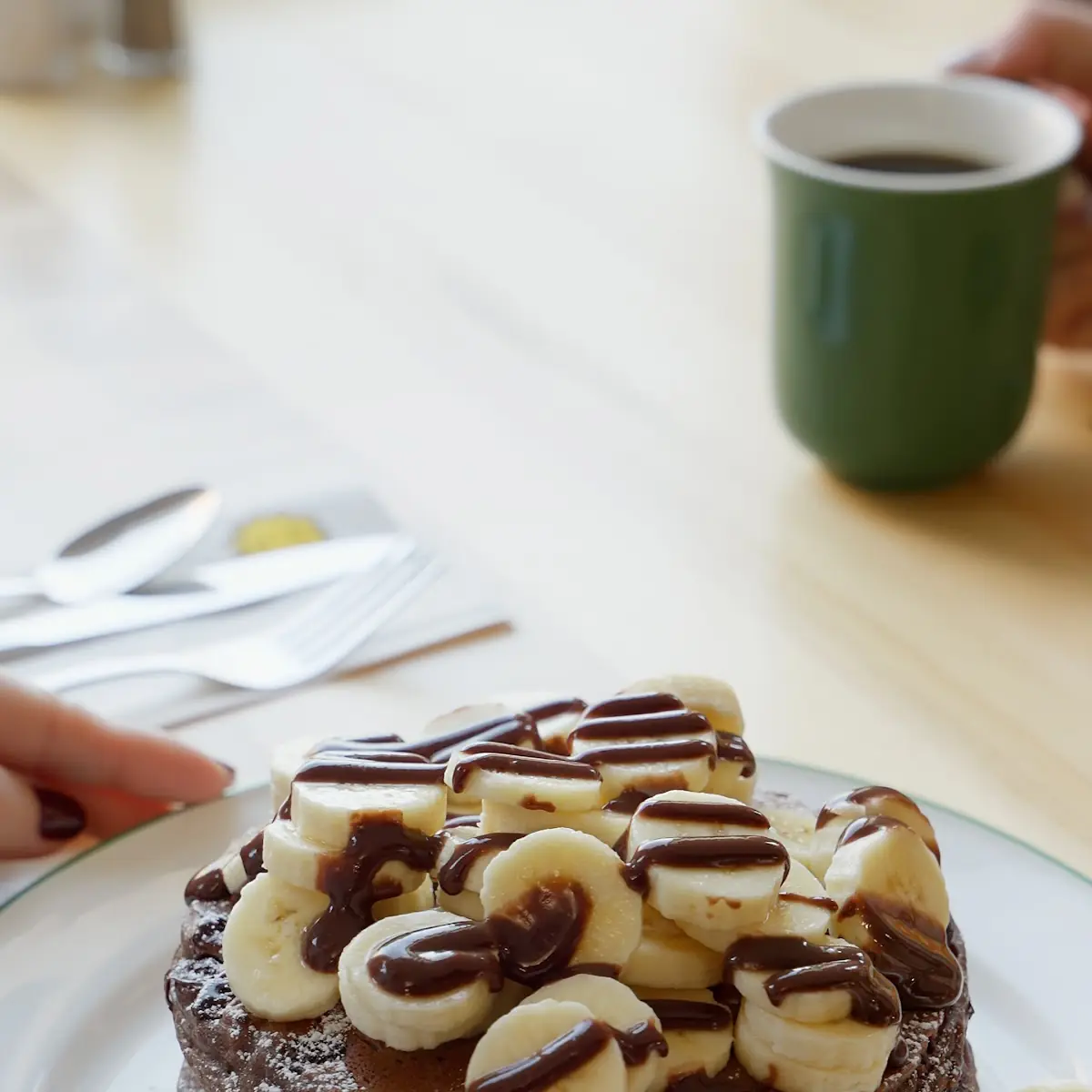 Triple Chocolate Pancakes 1470 Cals