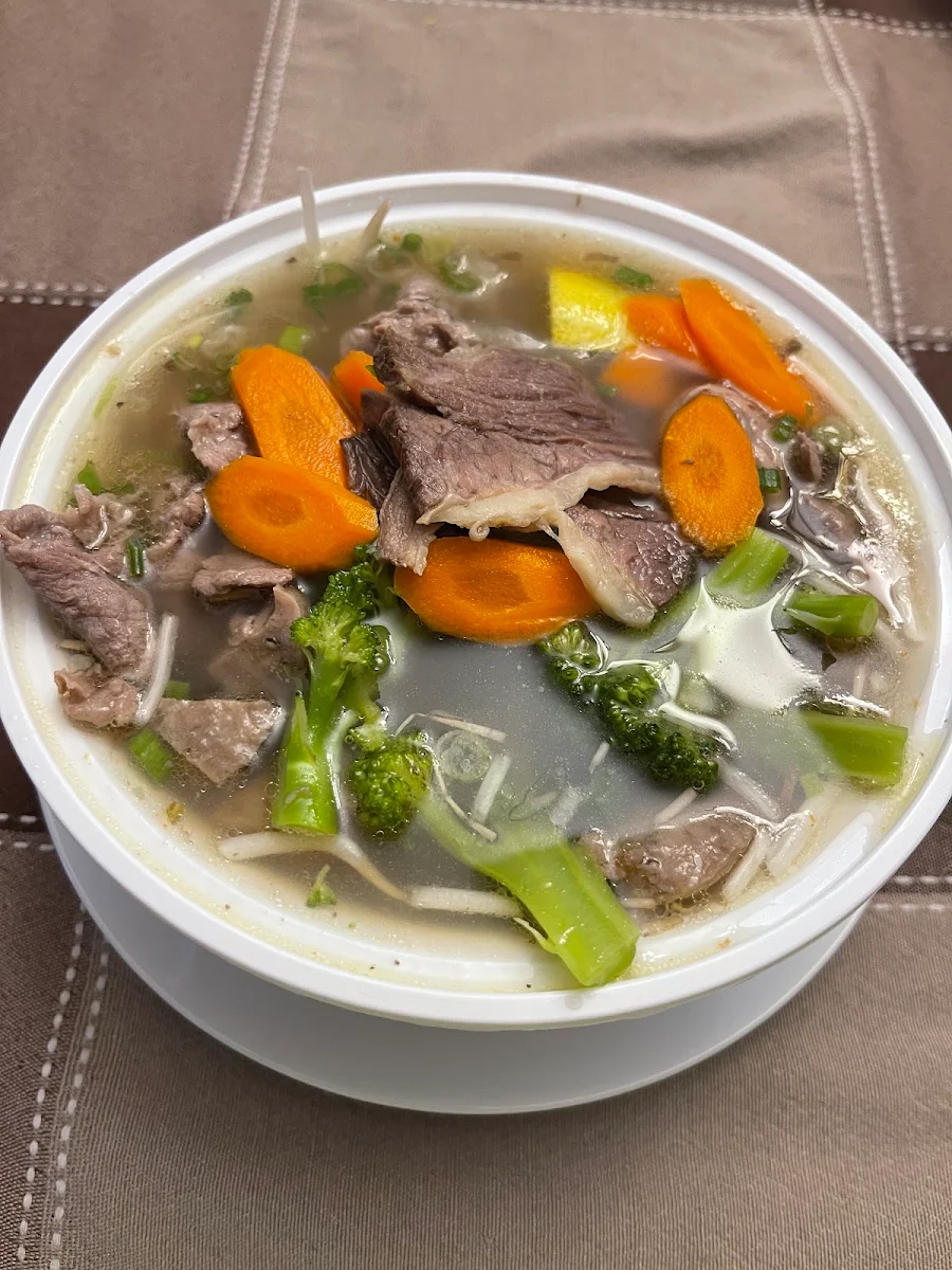 Rare Beef Flank & Beef Ball Noodle Soup, Little Saigon Subs