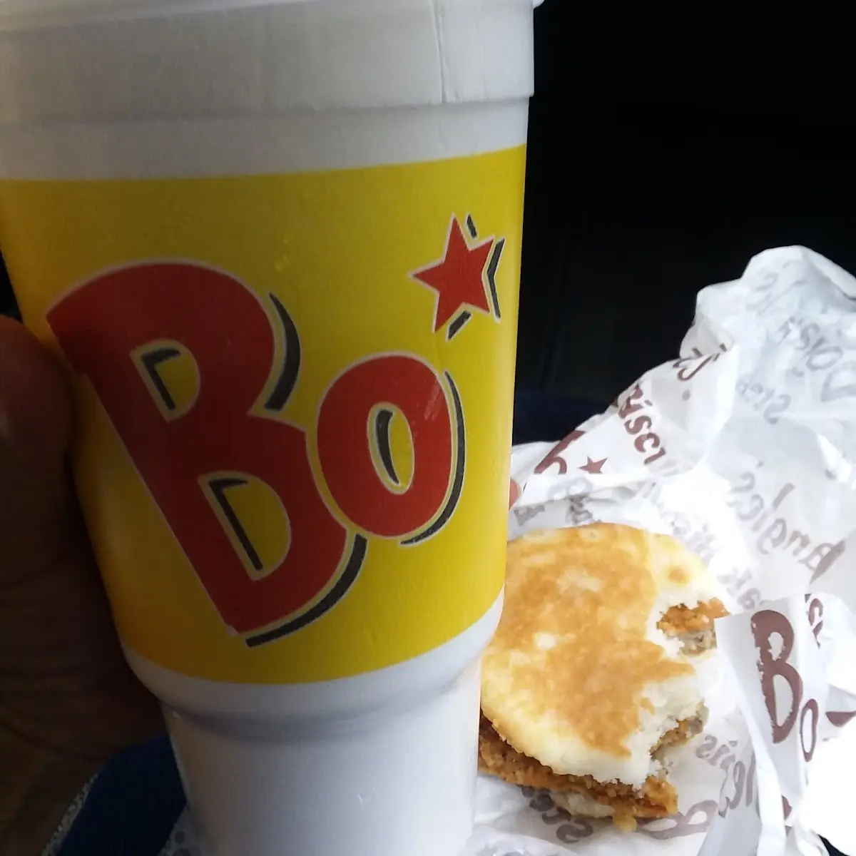 Large Unsweet Tea & Steak Biscuit