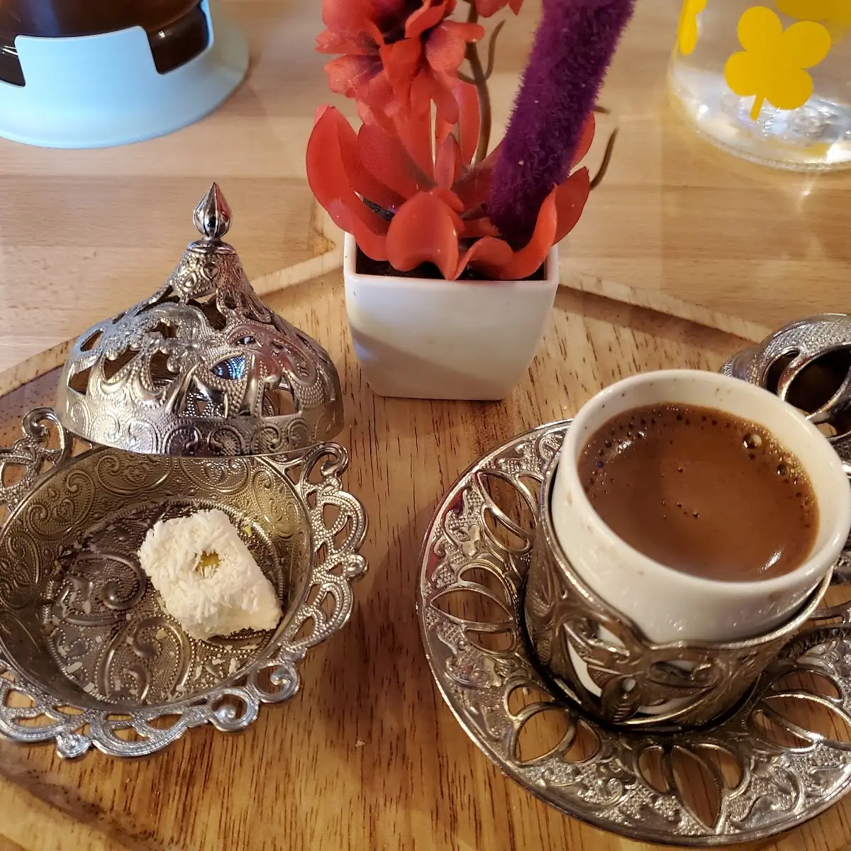 Turkish Coffee with Turkish Delight