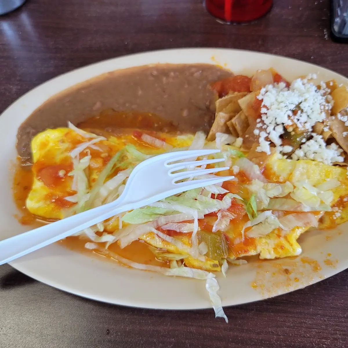 Carne Asada and Chilaquiles Plate