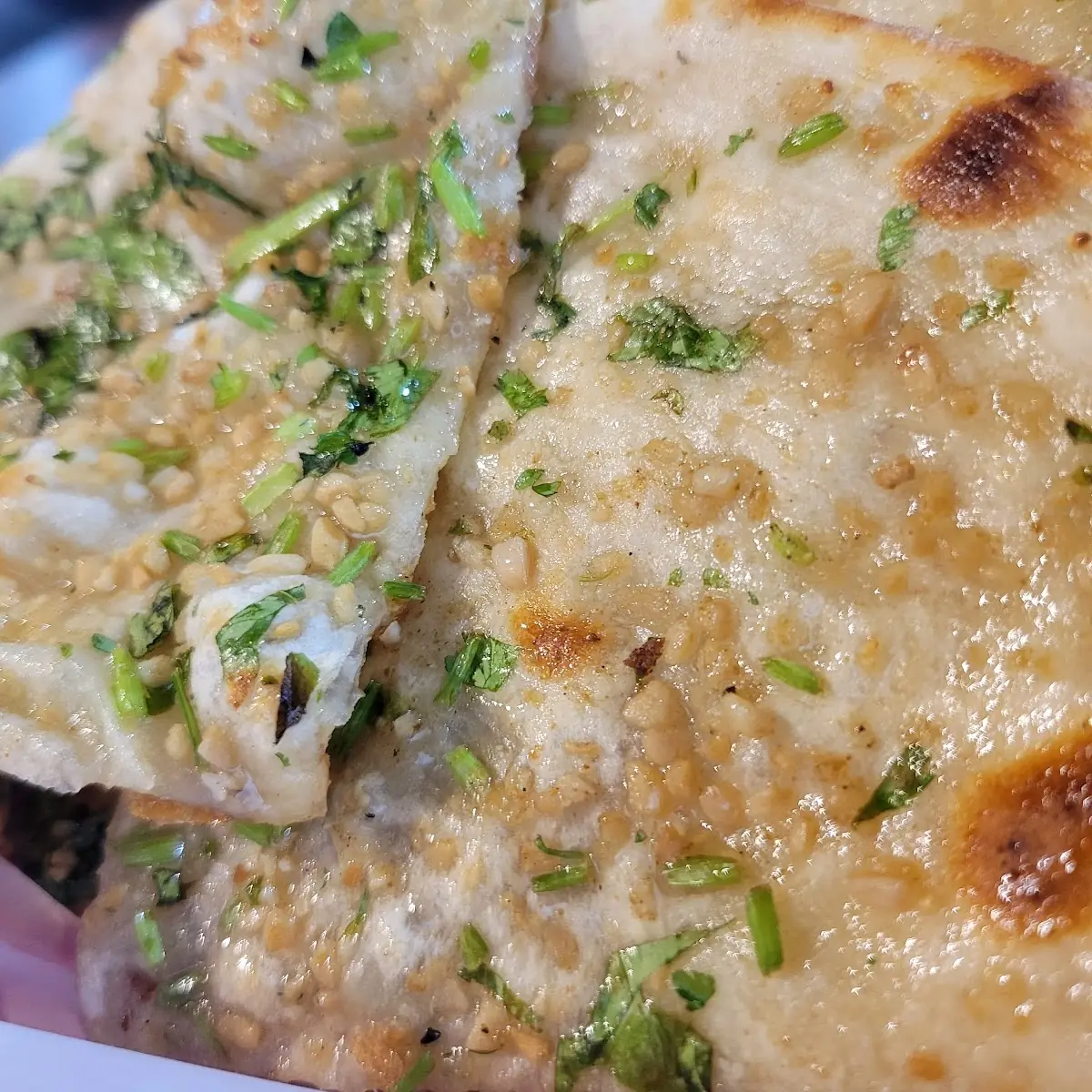 Garlic Naan with Garlic & Cilantro