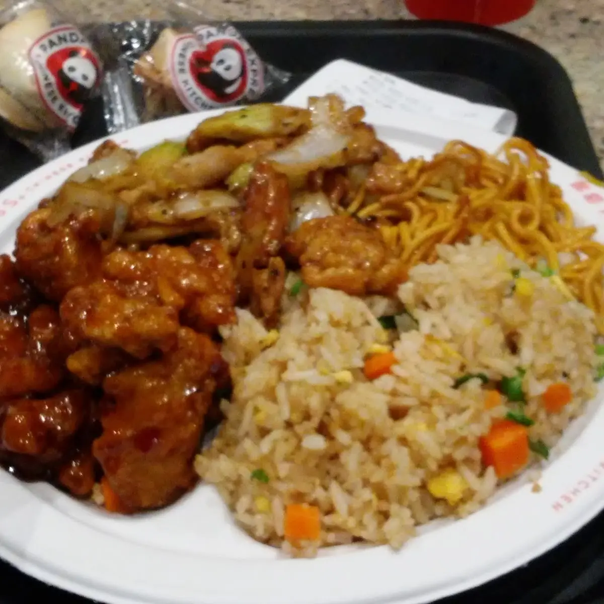 General TSO's Chicken Fried Rice Lo Mein & Shrimp