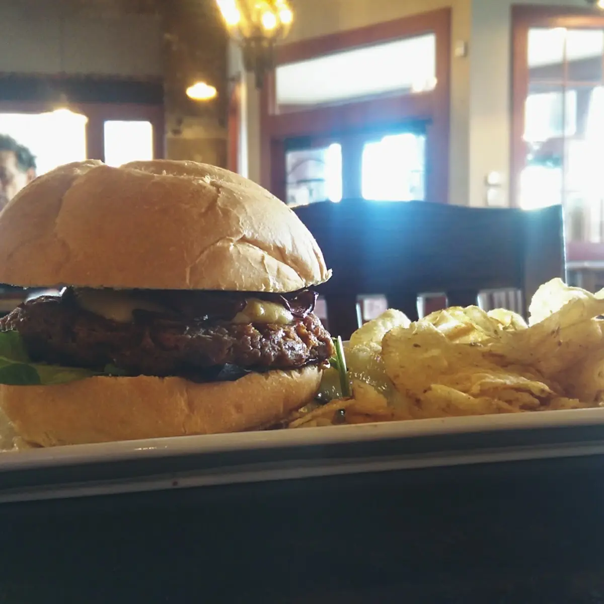 Vegan Bacon Cheeseburger