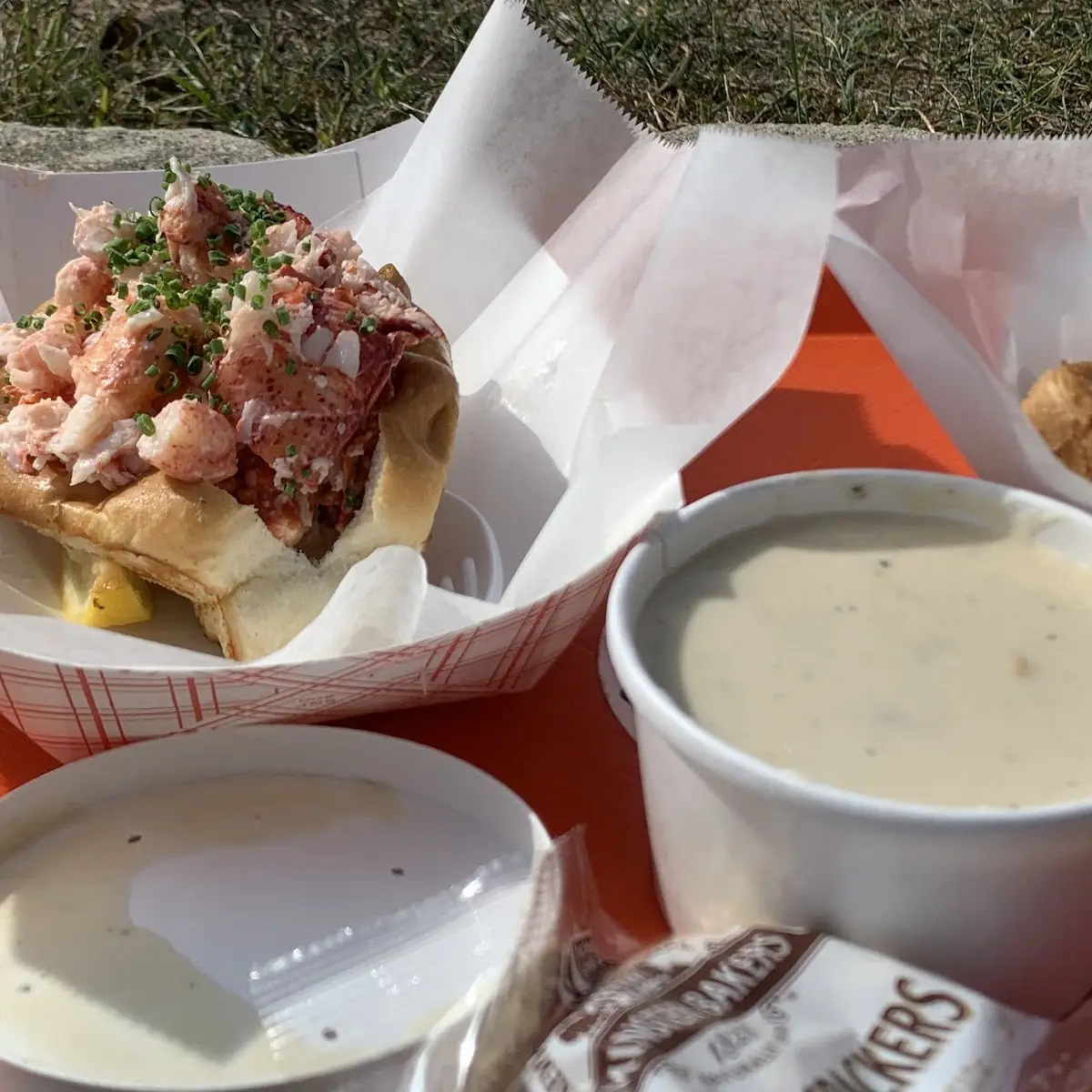 Lobster Roll and Clam Chowder