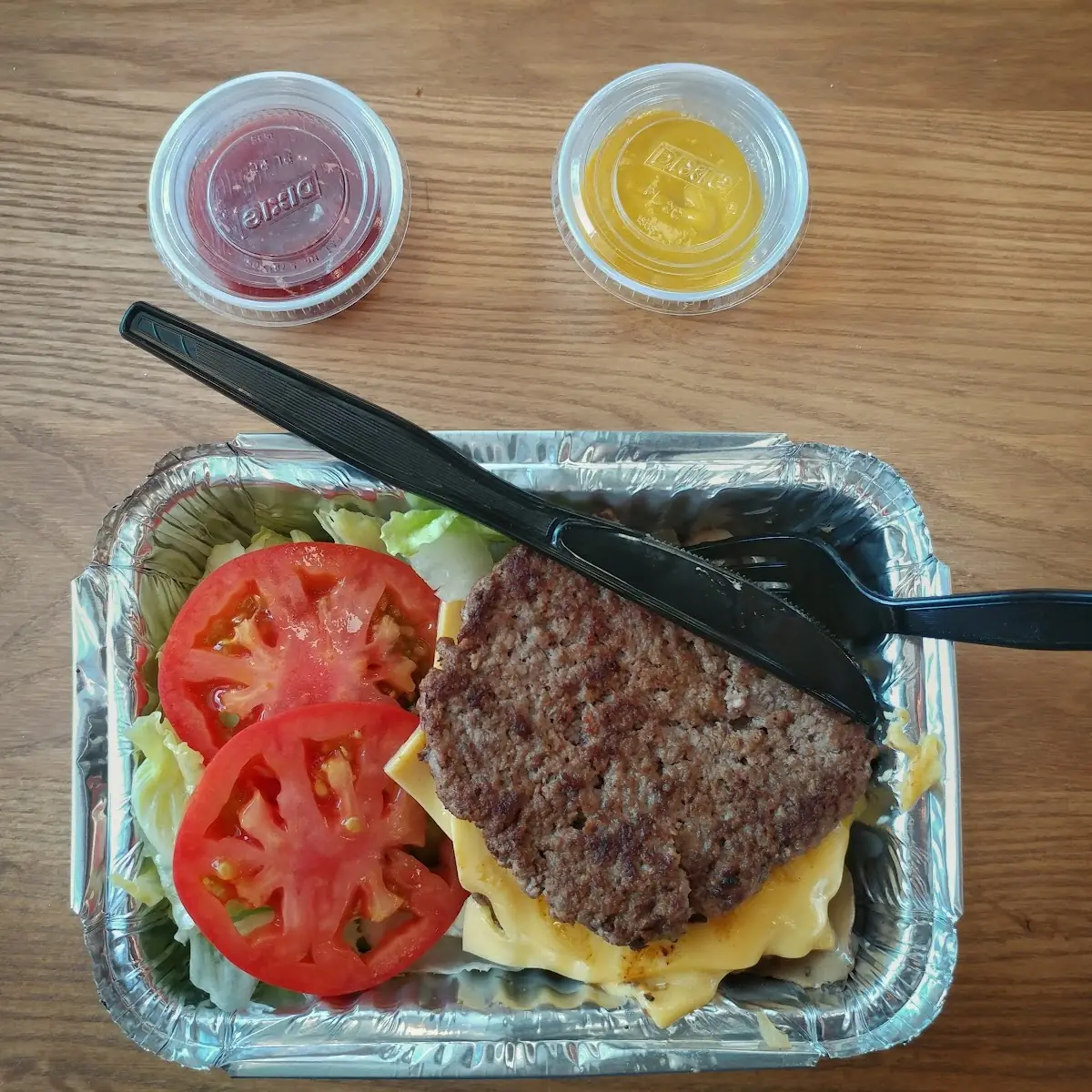 Low Carb Option Five Guys Cheeseburger in a Basket