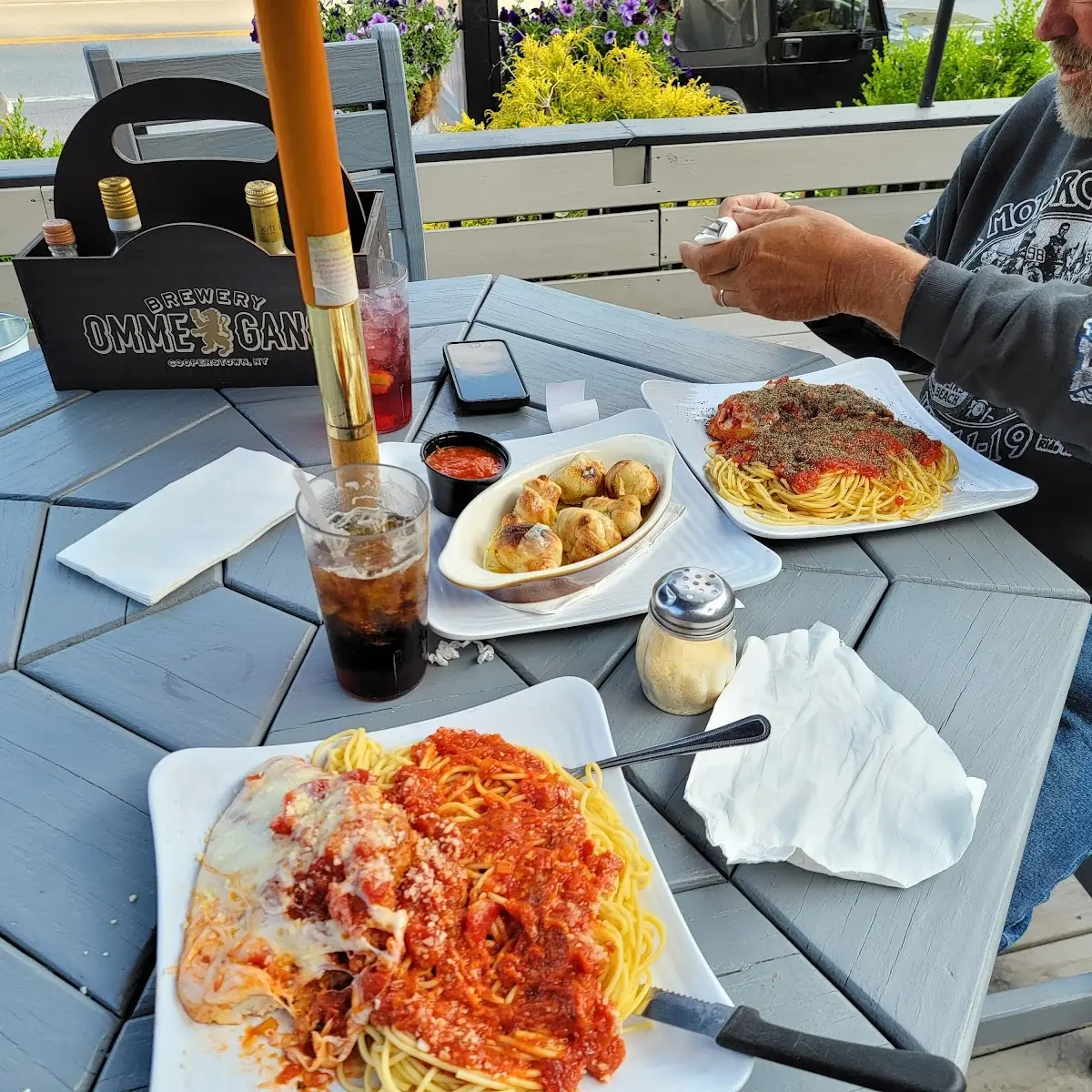 Chicken Parm and Spaghetti