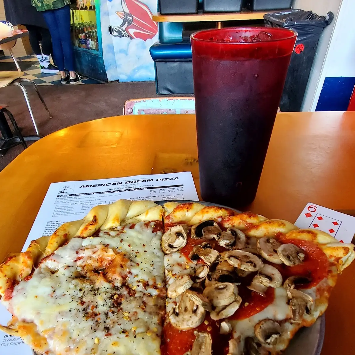 Cheese Pizza Slice & Pepperoni Mushroom