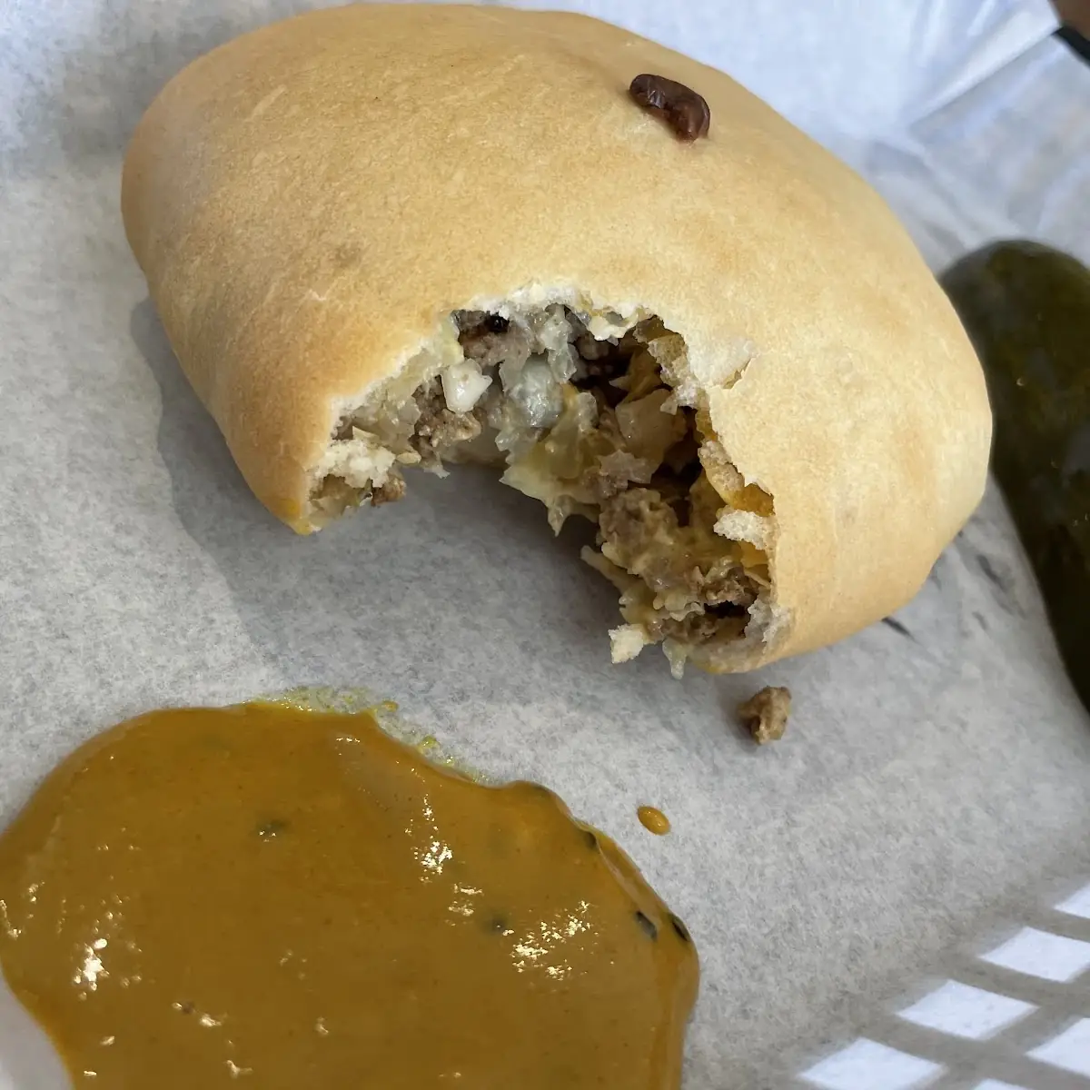 Kraut Burger with American Cheese