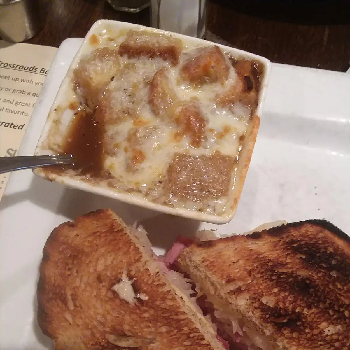 Reuben and French Onion Soup