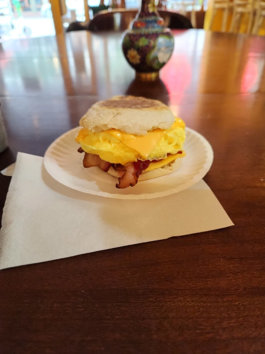 Breakfast Sandwich and Coffee Cup