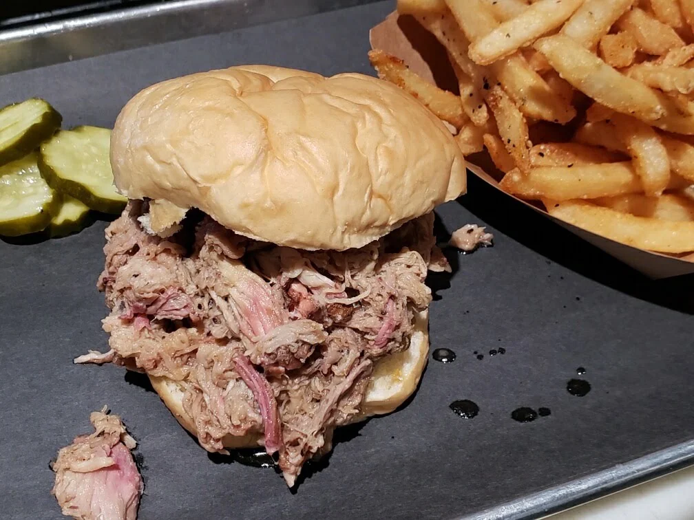 Pulled Pork Sandwich Combo 16 with a PBR