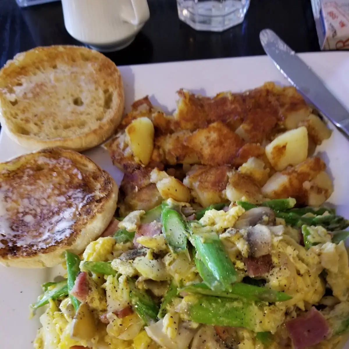 Silver Dollar Pancakes and Scrambled Eggs