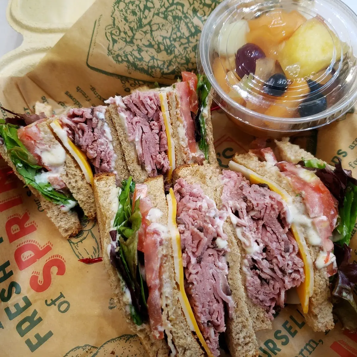 Angus Beef Club with Fruit Cup
