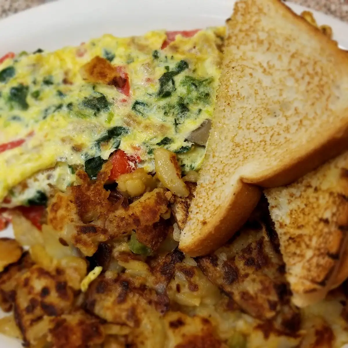 Mini Cheese Omelette with Homefries & Toast