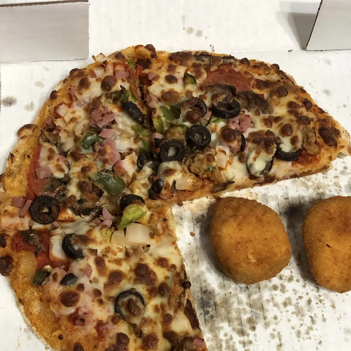 Works Pizza and Jalapeño Poppers