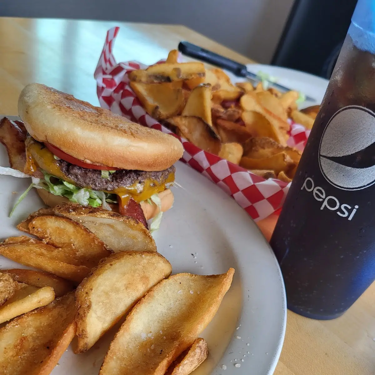 Bacon Cheeseburger and Fries