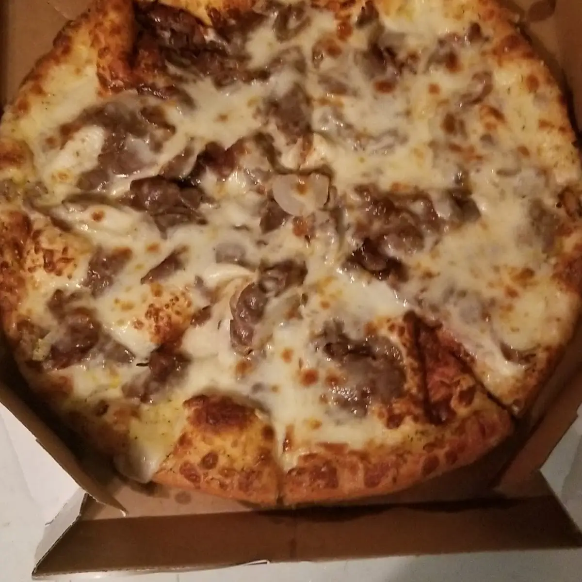 Large Hand Tossed Philly Cheesesteak Pizza