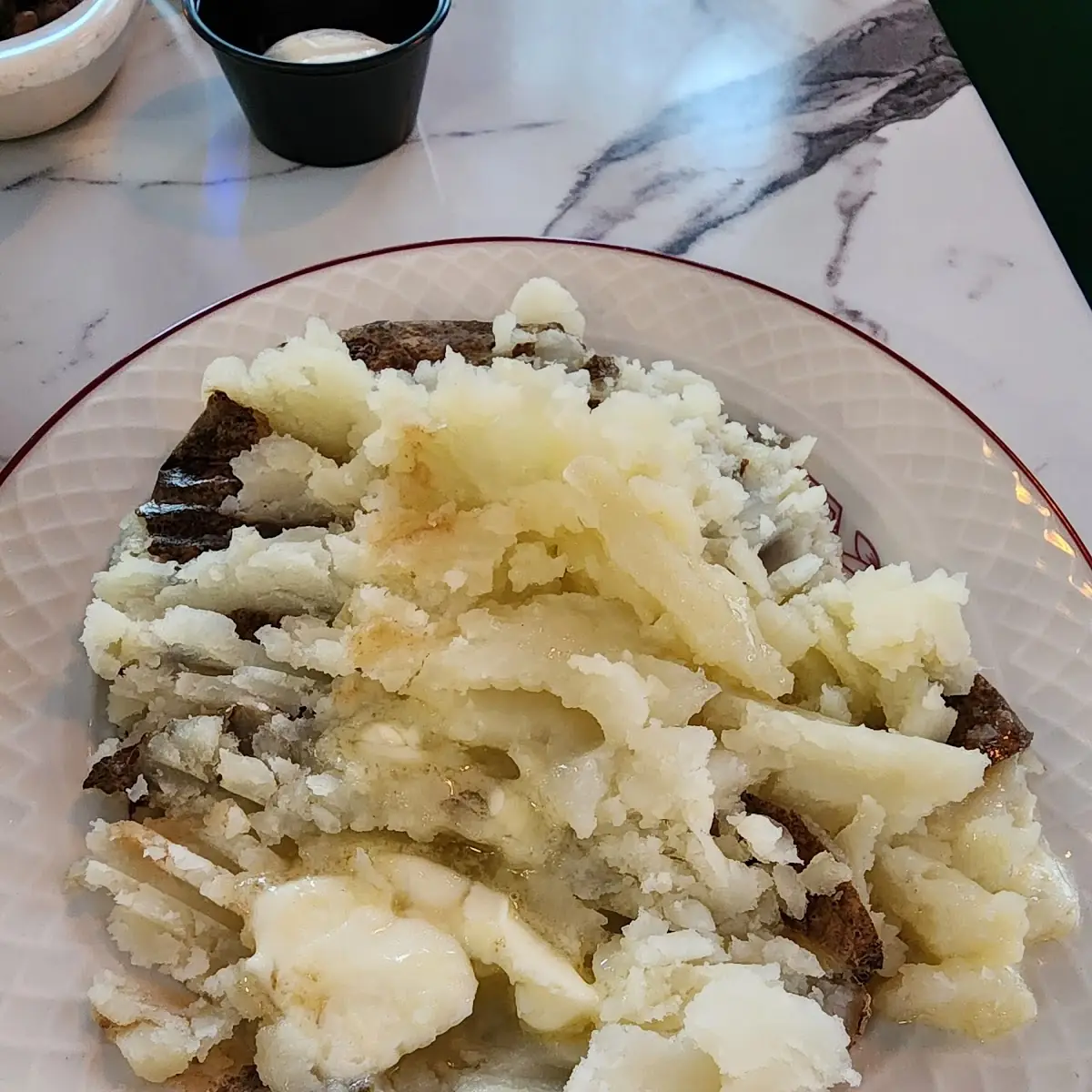 Baked Potato Mashed with Butter
