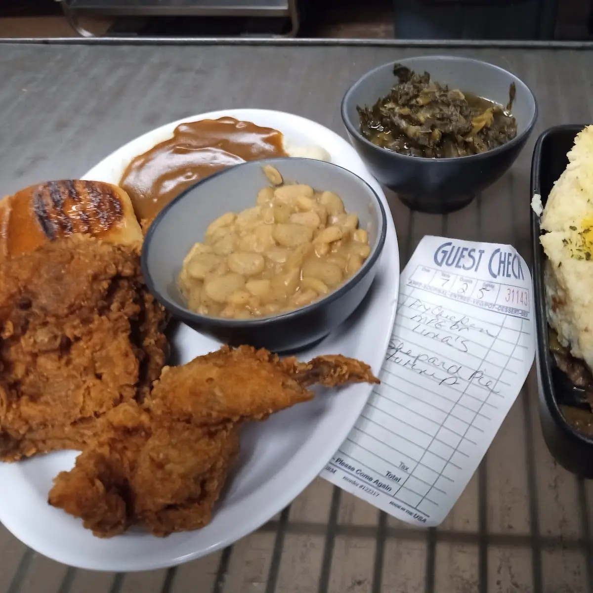 Fried Chicken and Shepard's Pie