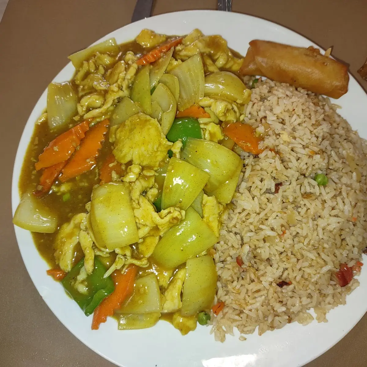 Chicken Curry with Fried Rice