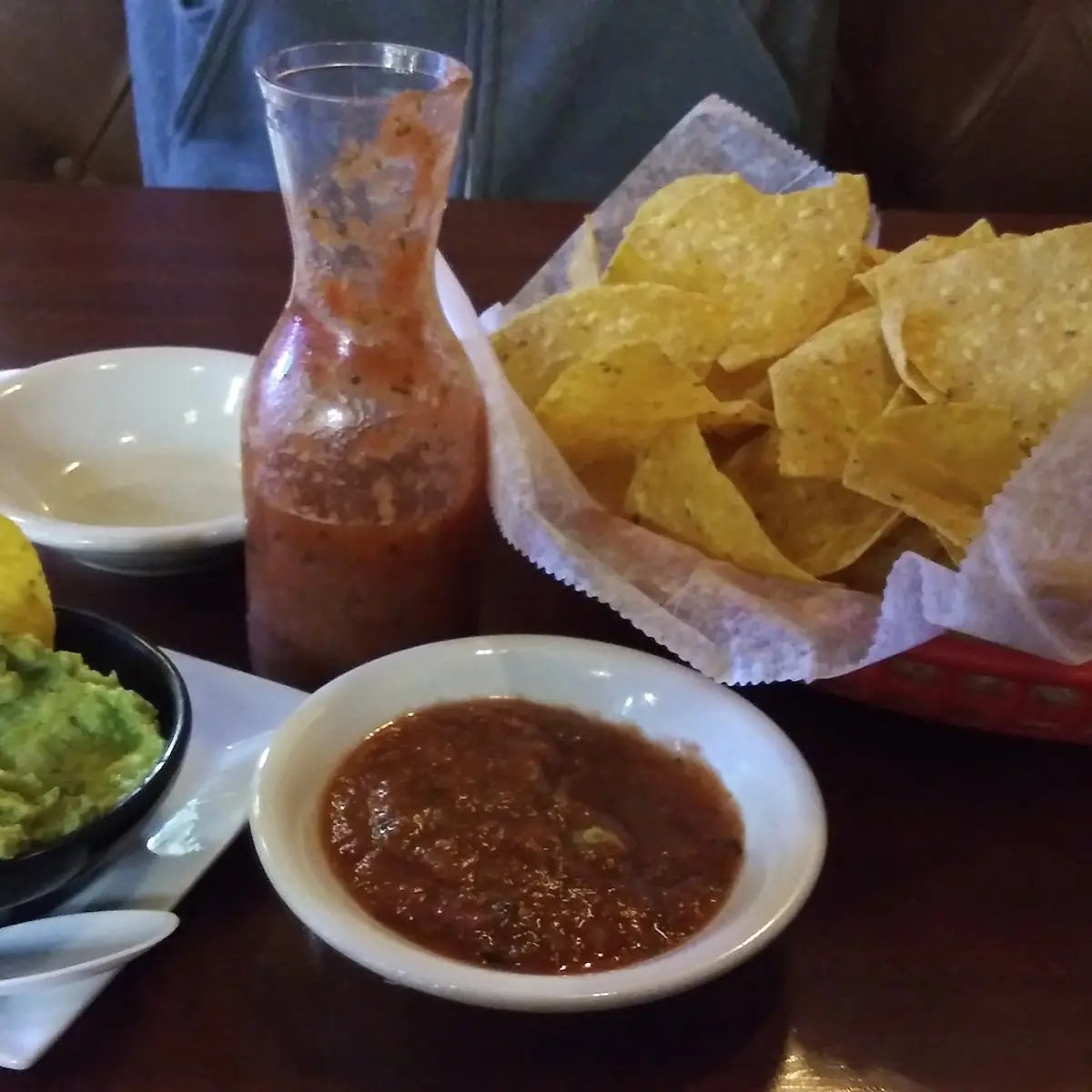 Salsa and Chips and Guacamole