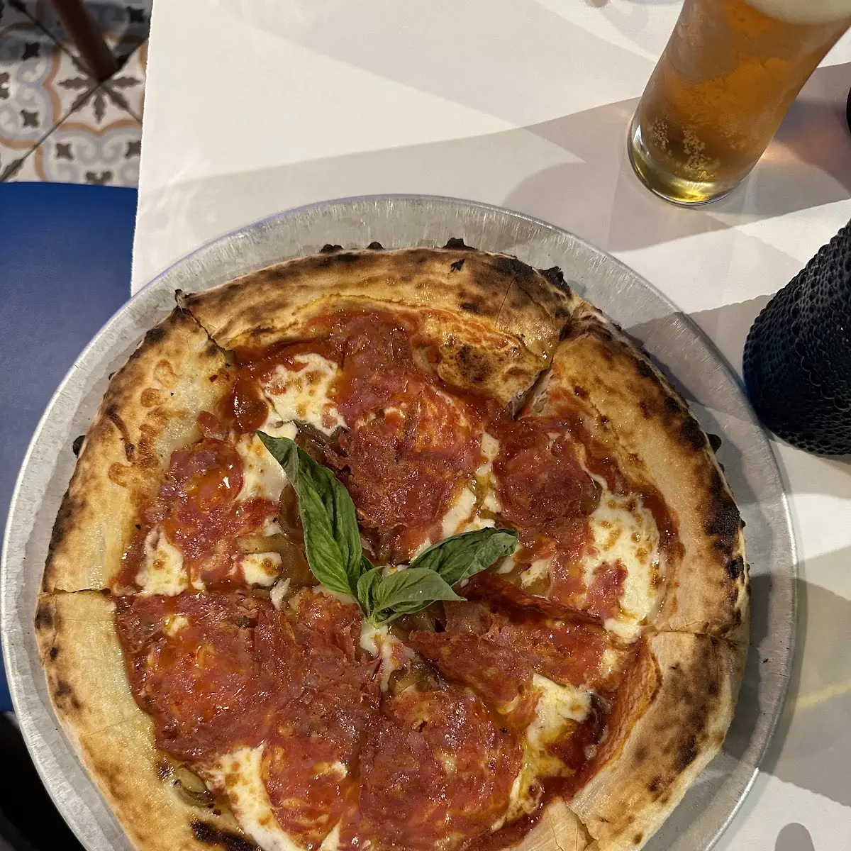 Neapolitan Pizza with Fresh Basil