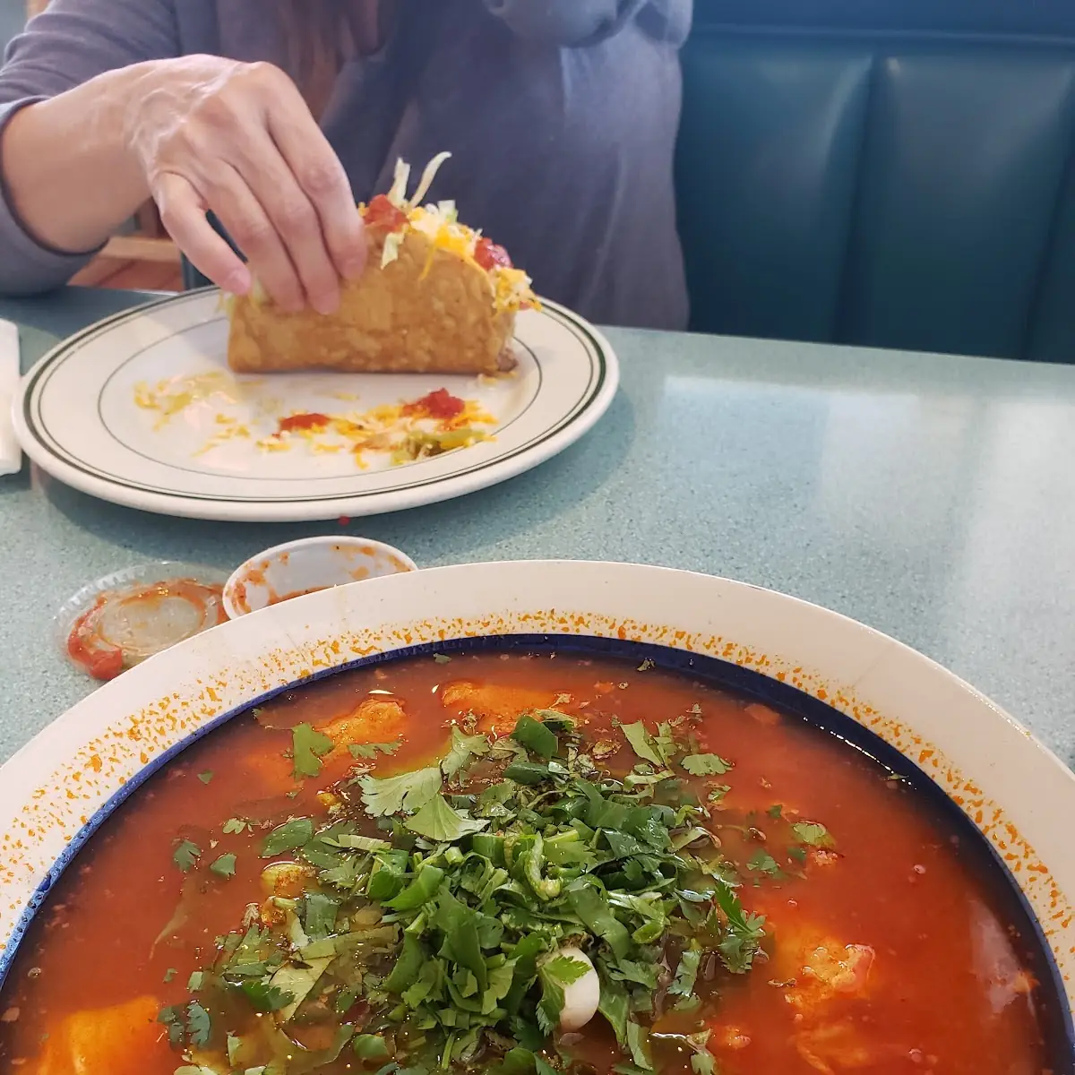 Menudo and Hard Taco