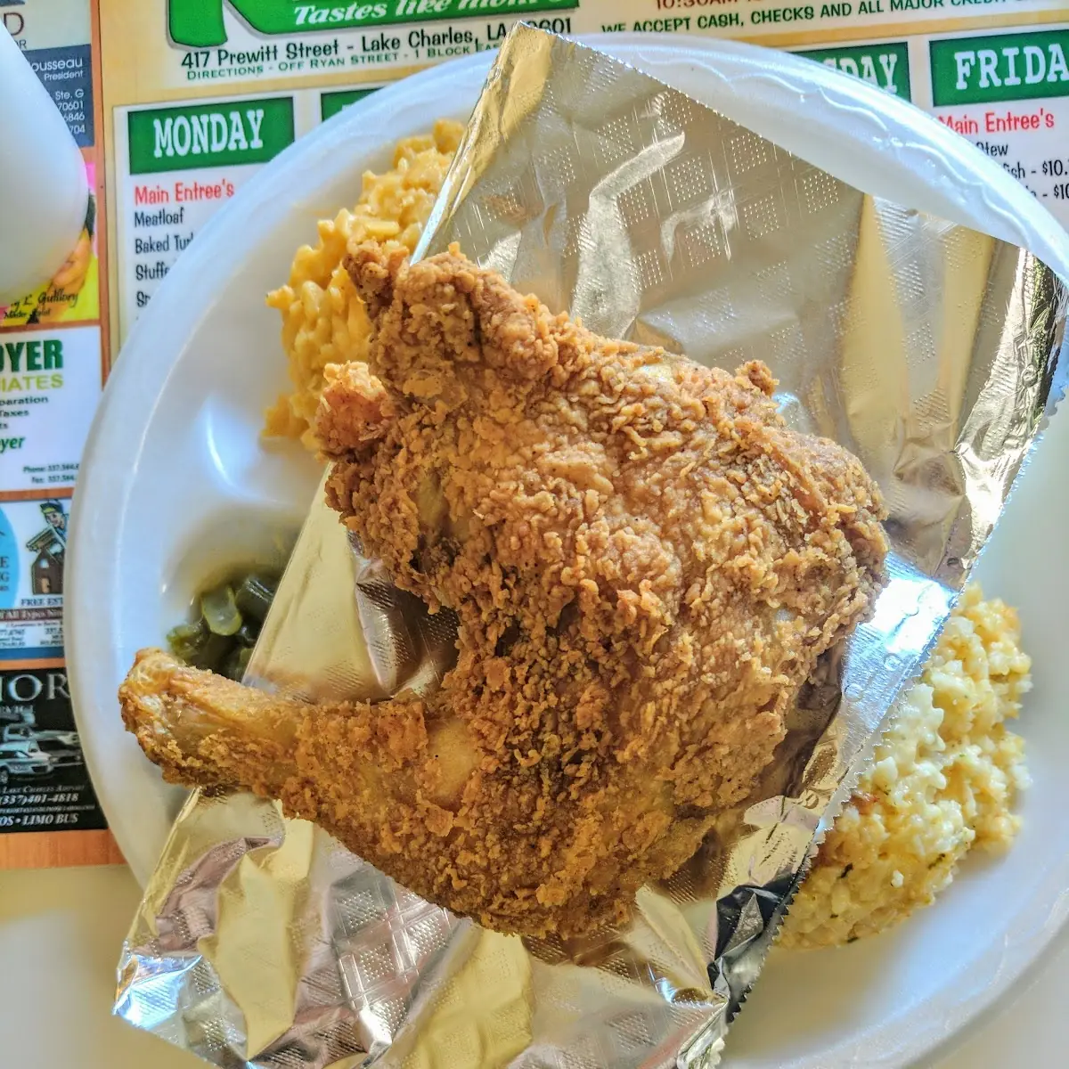 Fried Chicken and Three Sides