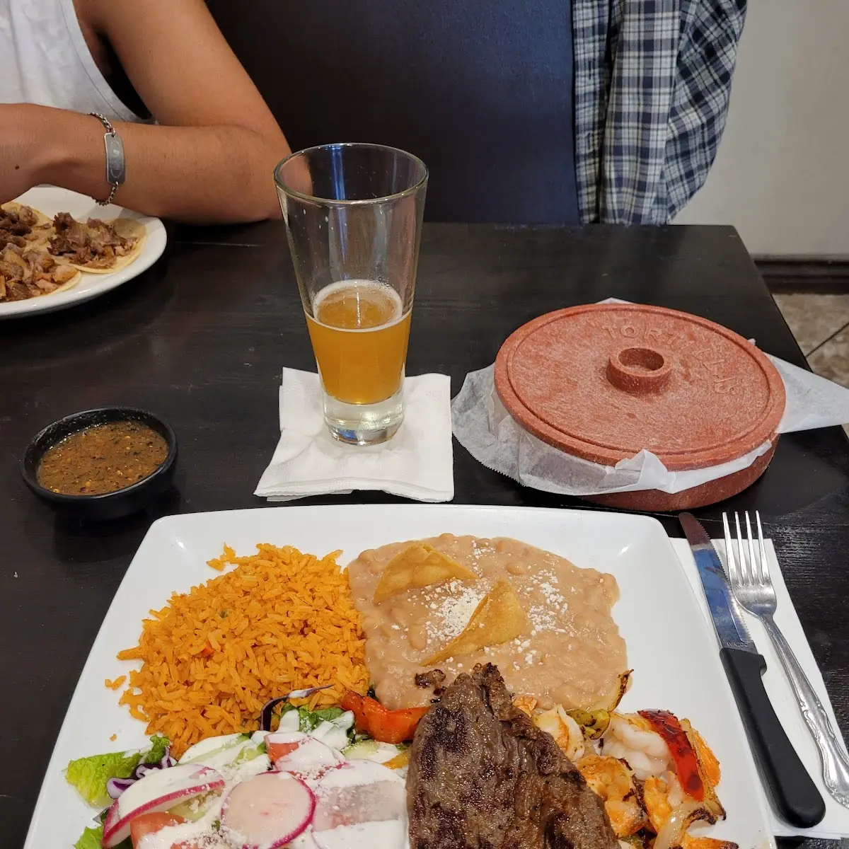 Carne Asada and Shrimp Plate