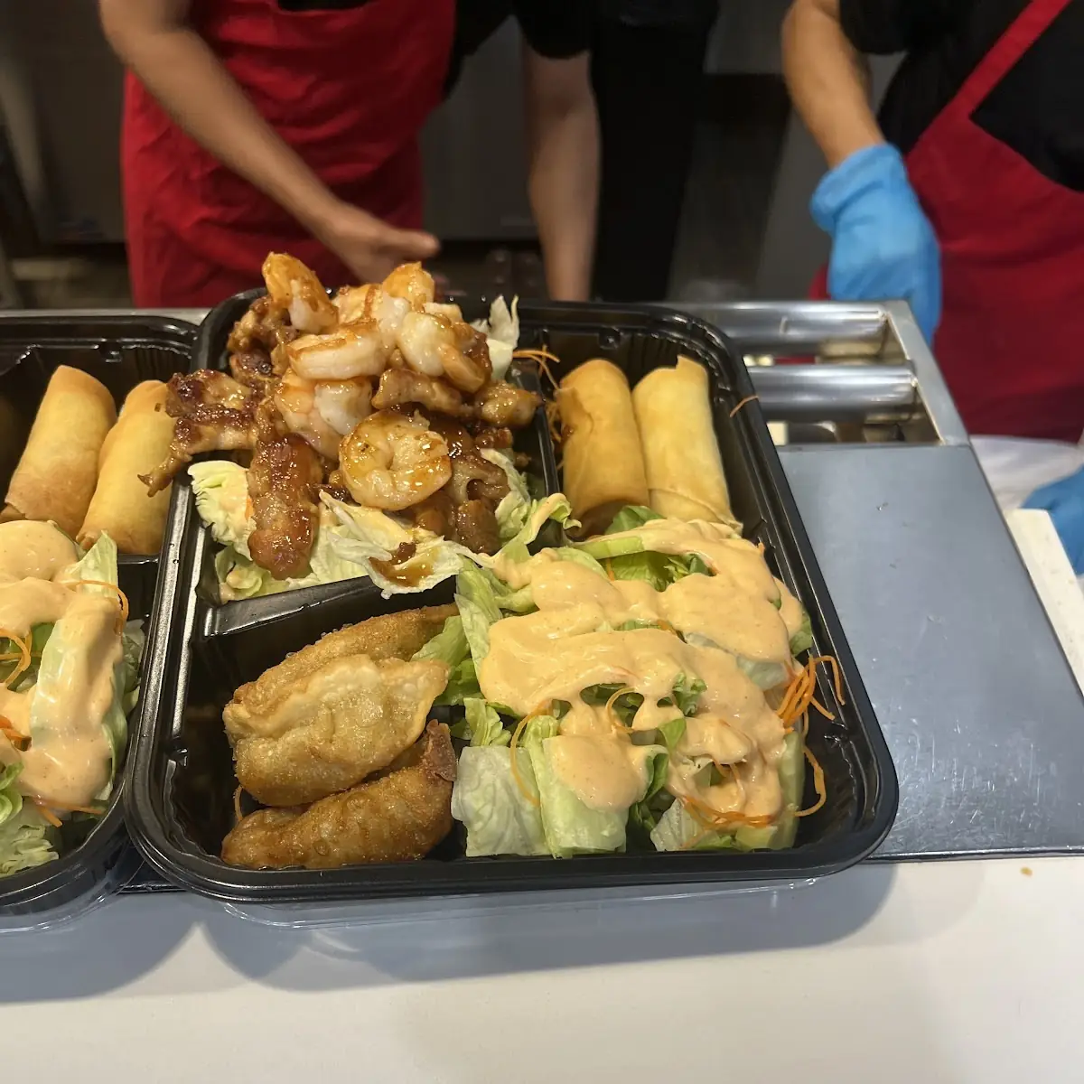 Chicken and Shrimp Bento Box