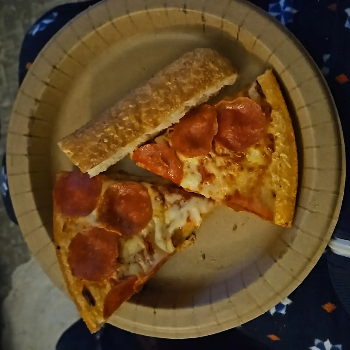 Pepperoni Pizza and Breadsticks