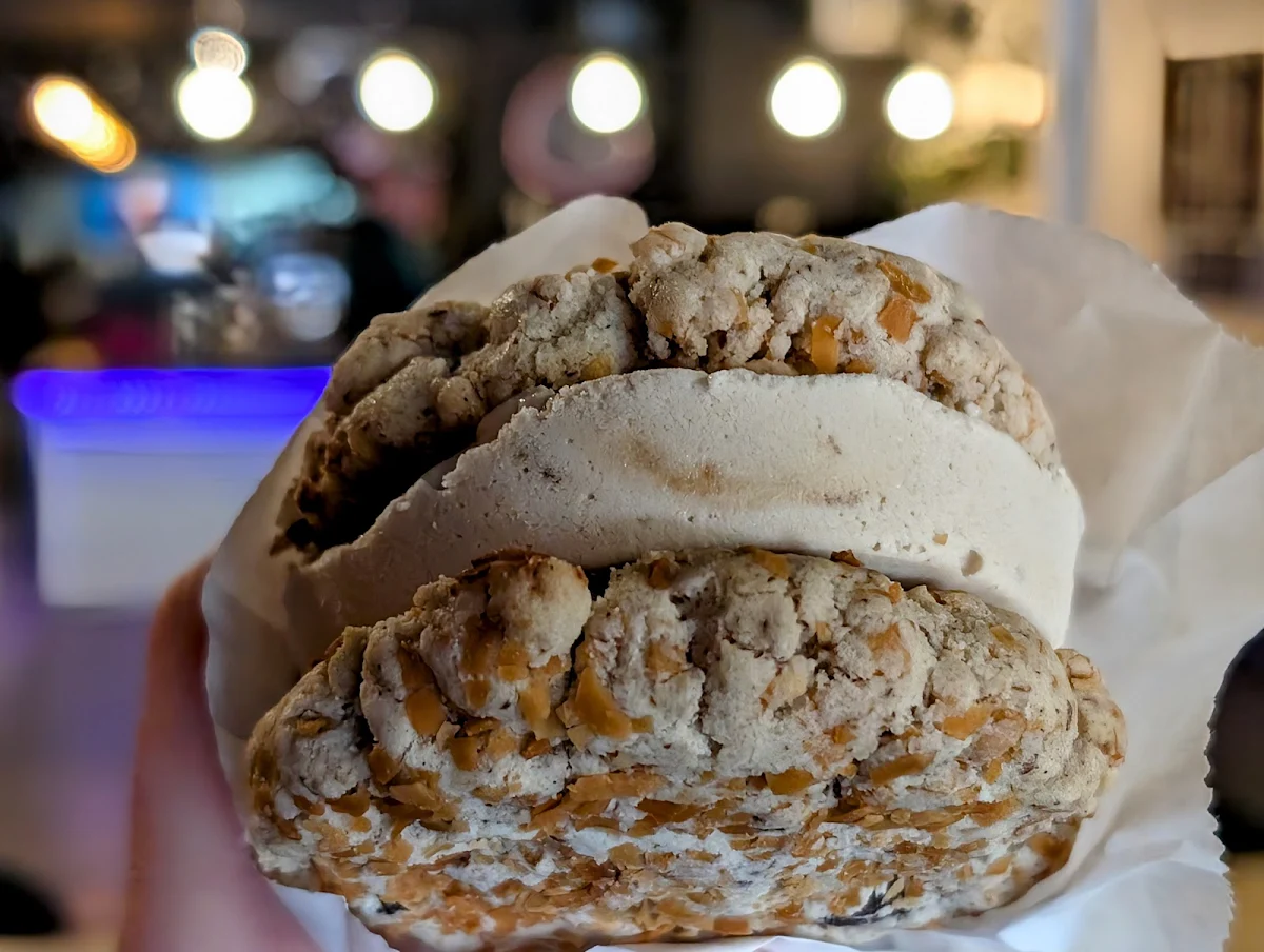 Coconut Caramel Ice Cream Sandwich