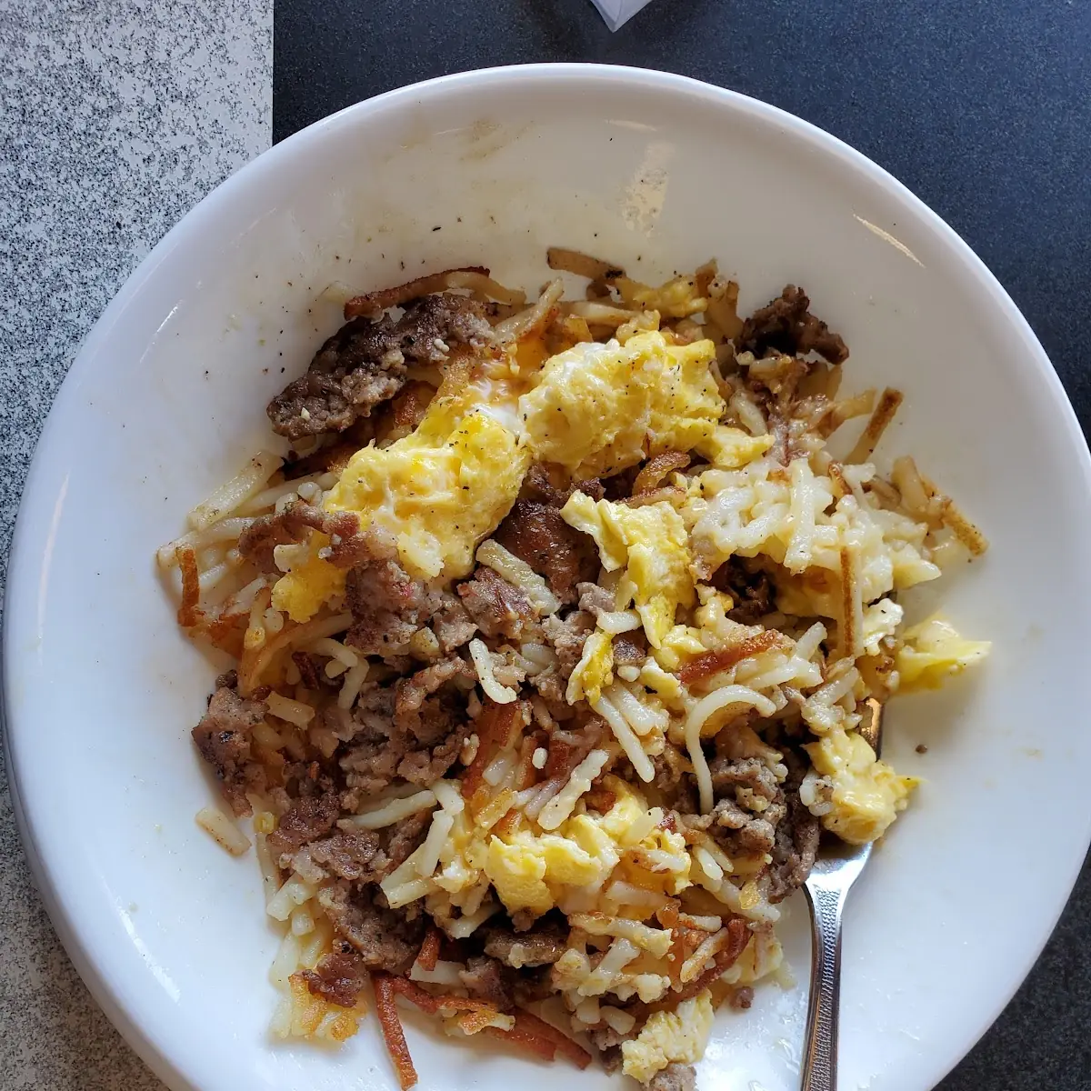 Sausage Egg Hash Brown Bowl